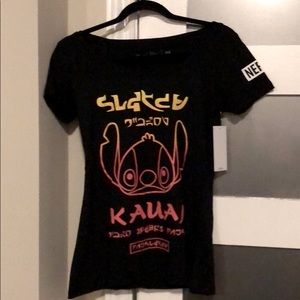 NWT Medium Disney NEFF Lilo & Stitch Black T-Shirt